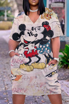 Disney Dresses Plus Size Xxxl Elegant Dresses for Women for Party Woman Elegant Dress 5xl Large Size Women's Clothing Chic 2022