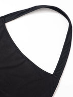 Y2K summer new solid color backless hollow hanging neck sexy spicy girl tight fitting dress