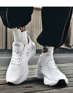 Mens Running Shoes Pro Training Mesh Breathable Flat Sneakers 2024 Trendy Couple Tennis Shoes for Men and Women Big Size