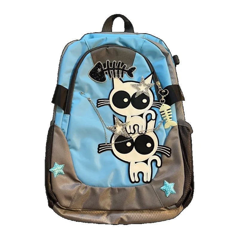 Vintage Y2k Womens Backpack Japanese Casual Large Capacity Travel Backpack 2025 Bolsas Para Mujeres Designer Fashion Female Bags