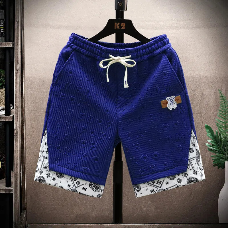 Top selling men's high-quality trendy printed shorts for spring and summer 2025, five quarter shorts, casual shorts