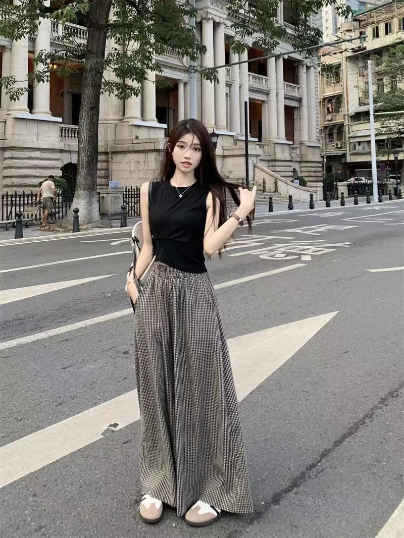 Summer Women's Fashion Slimming Cute Matching Set Conceal Meat Two-Piece Set Cool plus Size Age-Defying Chinese Brand