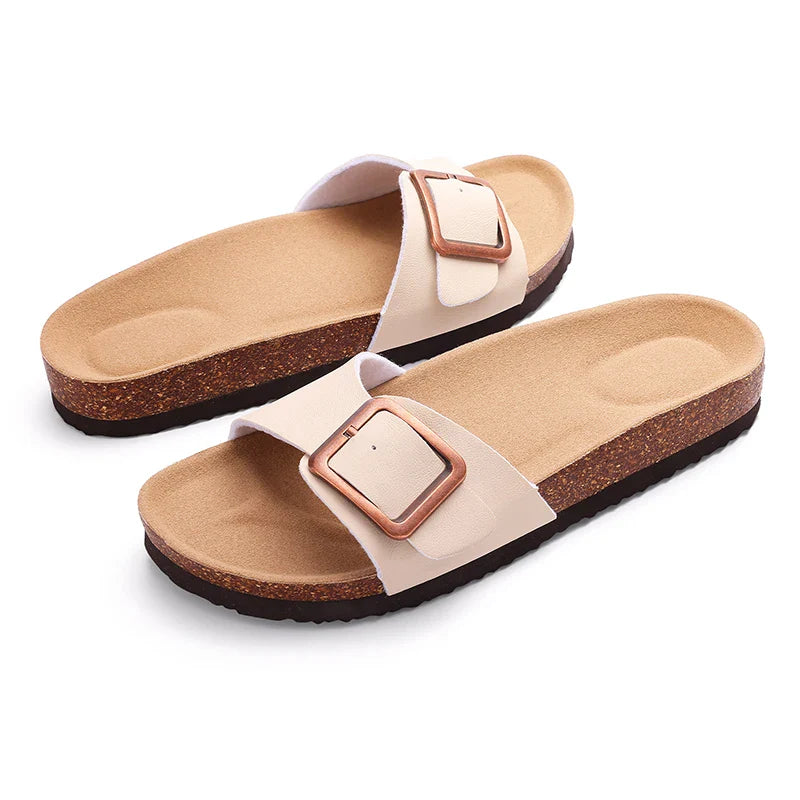 Kidmi Summer Women Sandals Women Flat Sandals Outdoor Beach Sandals Casual Vacation Nonslip Slippers Walking Cushion Sandals