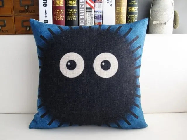 Home Decorative Cushion Cover Pillow Case Japan Hayao Miyazaki Totoro Series Cat Pattern Polyester Cushions Covers 45x45cm