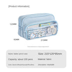 Exquisite Transparent Pencil Case Student Large Capacity Multifunctional Convenient Stationery Storage Bag