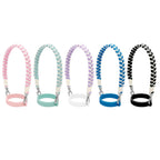 Water Bottle Handle Strap Handmade Flower 16-40oz Tumbler Silicone Safety Ring Cotton Rope Flower Durable Water Bottle Strap