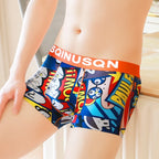 Lightweight Ice Silk Mens Underwear Elastic waistband Boyshorts Cotton 3D-Pouth Youth Boxer shorts Loose Male Boxer Underpants