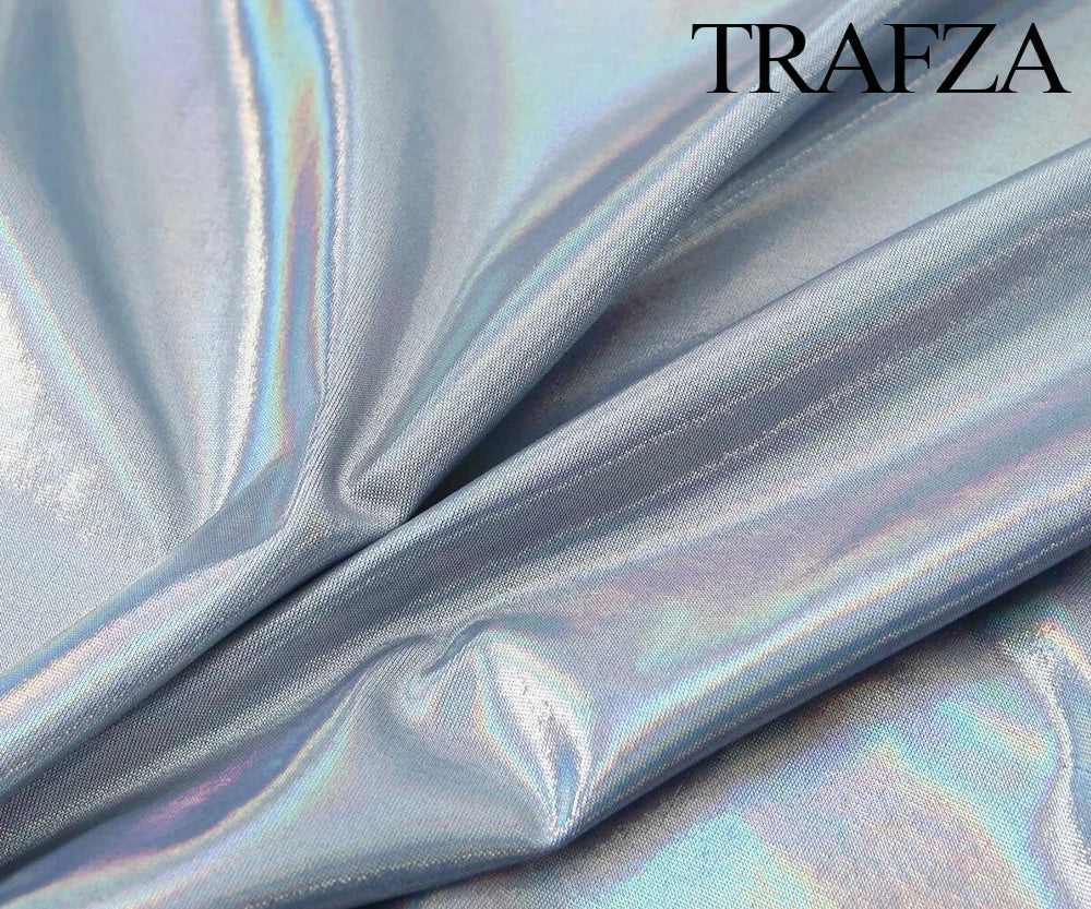 TRAF Women's Metallic Colour Glitter Dress Sexy Backless Sleeveless Spaghetti Strap Dresses Party Bar Sleeveless Short Dresses