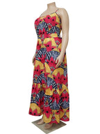 Wmstar Plus Size Dresses for Women Floral Printed Slip  Loose Stretch Big Swing Maxi Dress Summer Clothes Wholesale Dropshipping