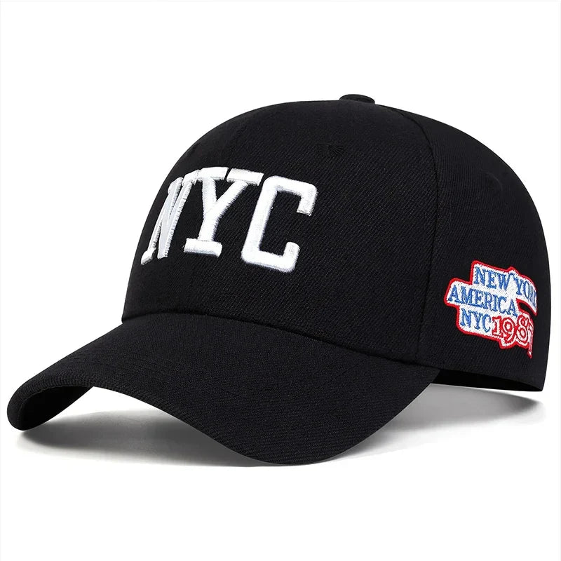 Unisex NYC Letter Embroidery Baseball Caps Adjustable Casual Hats Spring and Autumn Outdoor Sunscreen Hat