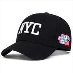 Unisex NYC Letter Embroidery Baseball Caps Adjustable Casual Hats Spring and Autumn Outdoor Sunscreen Hat