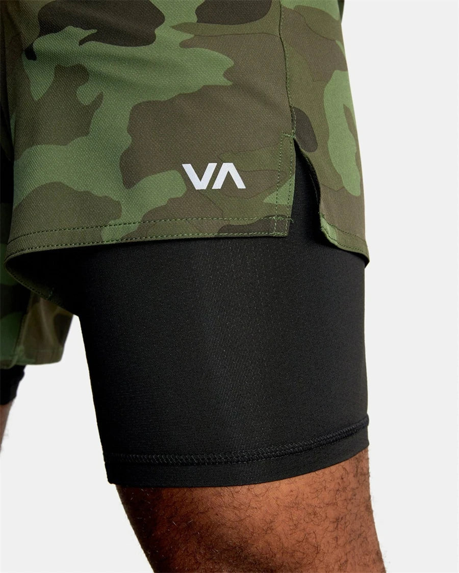 Fitness Shorts Men's Training Sports Jogging Fitness Woven Quick Dry New 2-in-1 Double-layer Sports Fitness Running Shorts