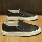 High Quality Brand Men's Genuine Leather Shoes Soft Soles Comfortable Loafers Non Slip Outdoor Men's Flat Shoes Free Delivery
