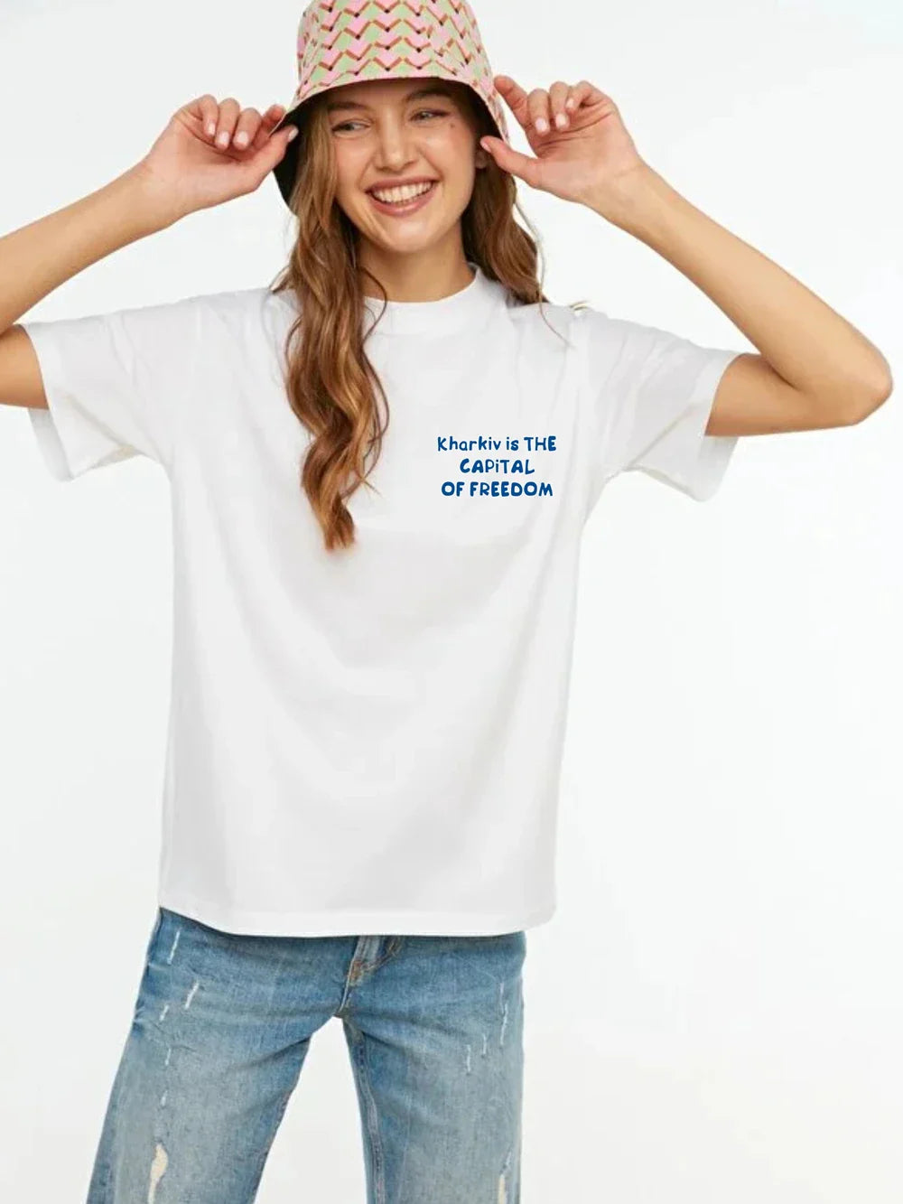 Summer Simple Fashion Print T-Shirt With Mariupol is The CAPiTAL of Freedom Women's Boutique Cotton Tee Drop Sleeve Unisex Shirt