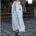 American Star Print Women Oversized Pants High Waist Loose Casual Sports Pants for Women Spring Summer Thin Woman Trouser Y2K