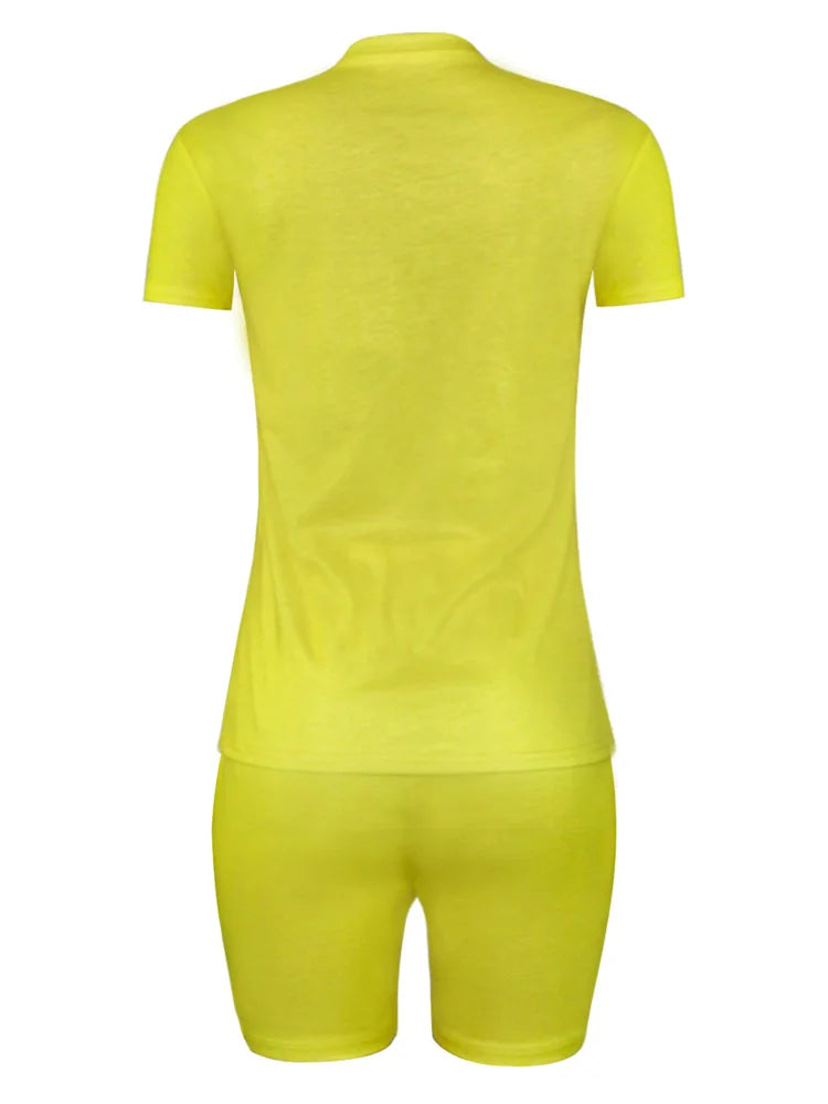 Wmstar Plus Size Two Piece Outfits for Women Tracksuit Shorts Sets  Lip Print Top Casual New In Matching Wholesale Dropshipping