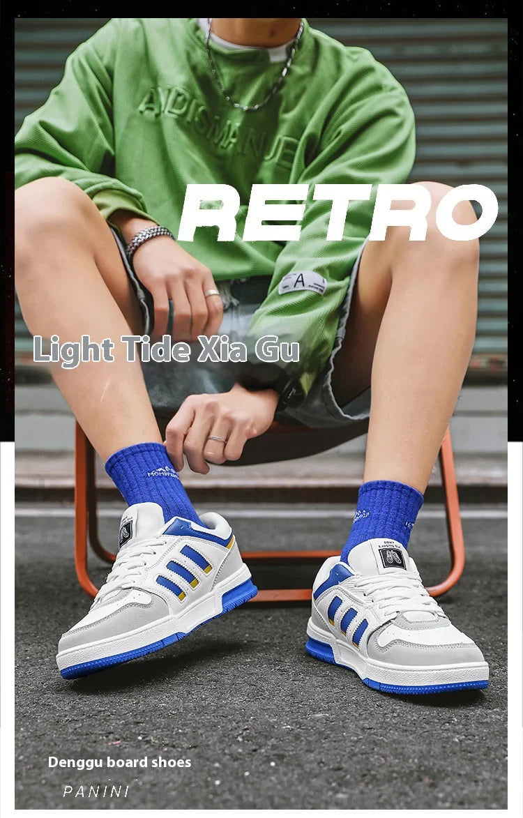 New lace-up breathable sports casual shoes for women classic low top student round head non-slip shoes for men