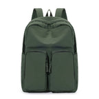 Water - resistant double - shoulder backpack. It has a large capacity, is lightweight and casual. Made of wrinkled and washed ny