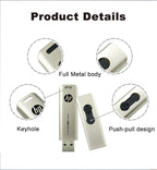 HP USB Flash Drive 3.2 32GB 64GB High Speed Sticks External Storage Metal Pen Drive Creative Personality Car Music