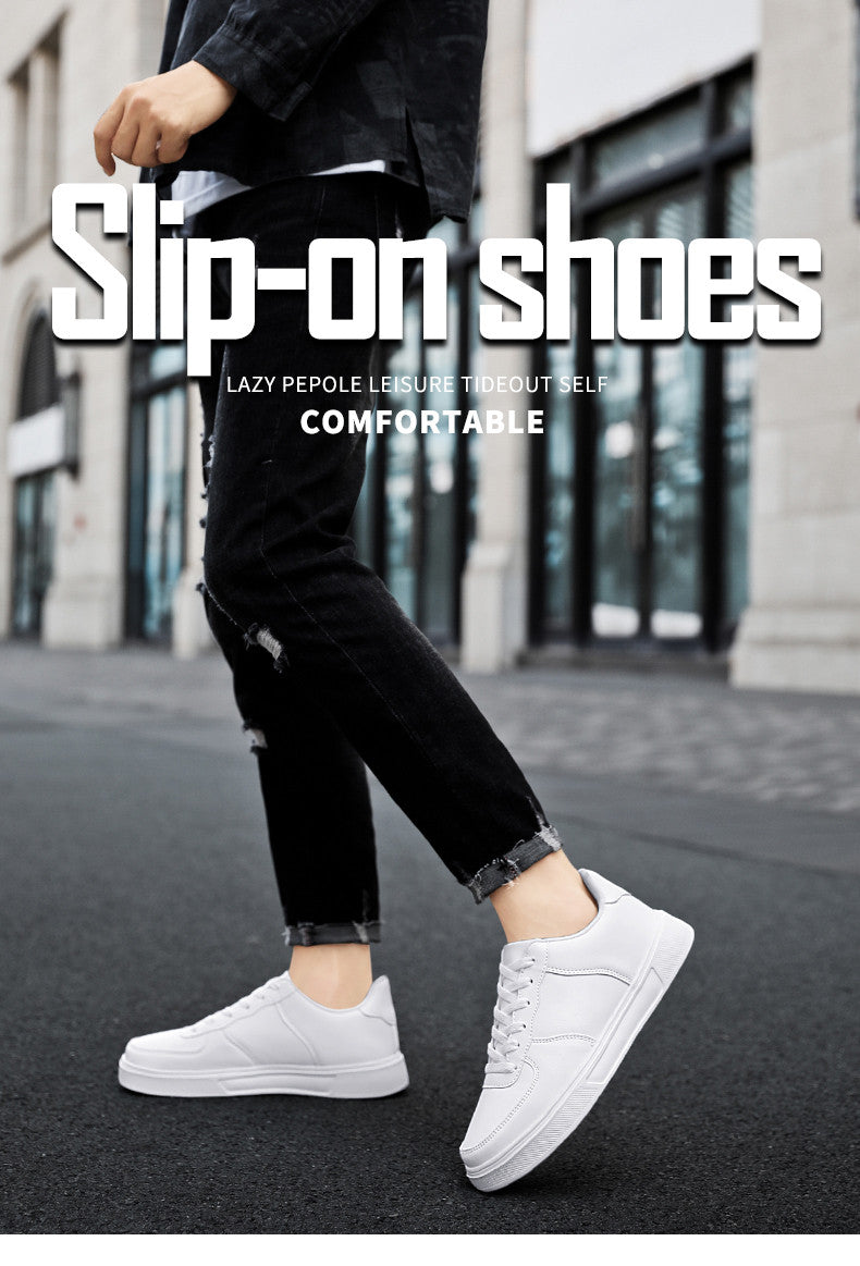 Fashion Leather Men White Sneakers Breathable Comfort Classic Casual Shoes Mens Outdoor Walking Shoes Couple Footwear Size 36-47