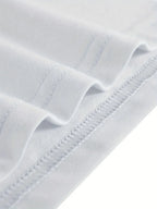 Summer men's 100% pure cotton casual sports loose and fashionable cartoon bear pattern printed round neck short sleeved T-shirt