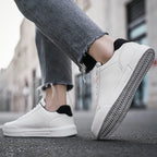 YRZL Men White Shoes Couple Casual Skateboard Shoes Comfortable Sneakers Lightweight Walking Women Tenis Shoes Plus Size 36-46