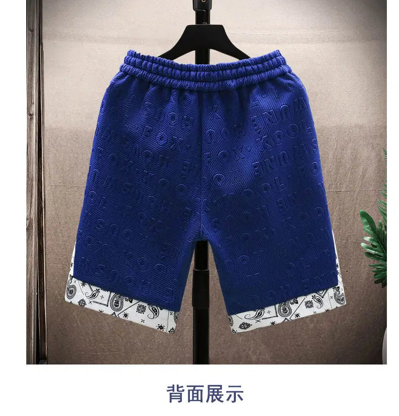 Top selling men's high-quality trendy printed shorts for spring and summer 2025, five quarter shorts, casual shorts