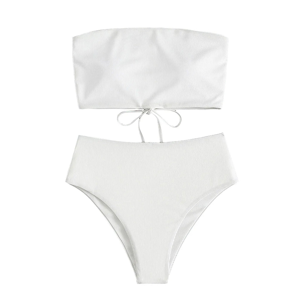 Bathing Suit Two-Piece Set Summer Swimwear Bra Briefs Bikini Set With Chest Pad Wire-Free Women Beach Suit Women Clothes