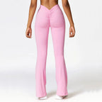 V-shaped Hip Yoga Pants Flare Leggings Women High Waist Wide Leg Pants Women Gym Fitness Sports Flared Pant Dance Trousers