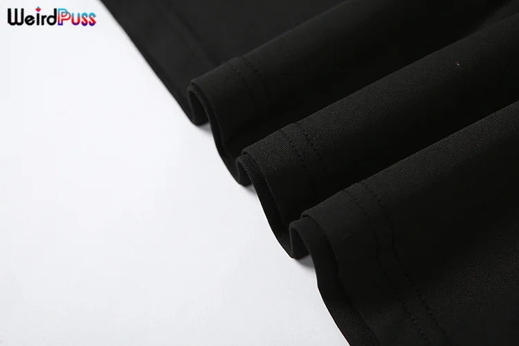 Weird Puss Party Strapless Dress Women Patchwork Mesh Summer Trend Sleeveless Midnight Sexy Hip Mini Bodycon Skinny Clubwear