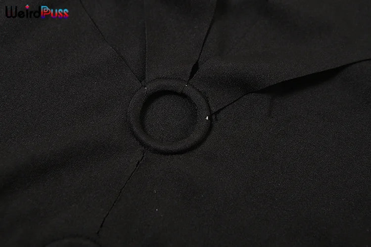 Weird Puss Hollow Flower Dress Sexy Chic Circle Devise Summer Trend Skinny Elastic Stretch Sleeveless Peach Hip Bodycon Clubwear