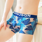 Lightweight Ice Silk Mens Underwear Elastic waistband Boyshorts Cotton 3D-Pouth Youth Boxer shorts Loose Male Boxer Underpants