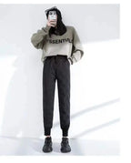 down Bottoming down Cotton Pants Women's New Loose High Waist down Wadded Trousers Women's Fashion Autumn and Winter New