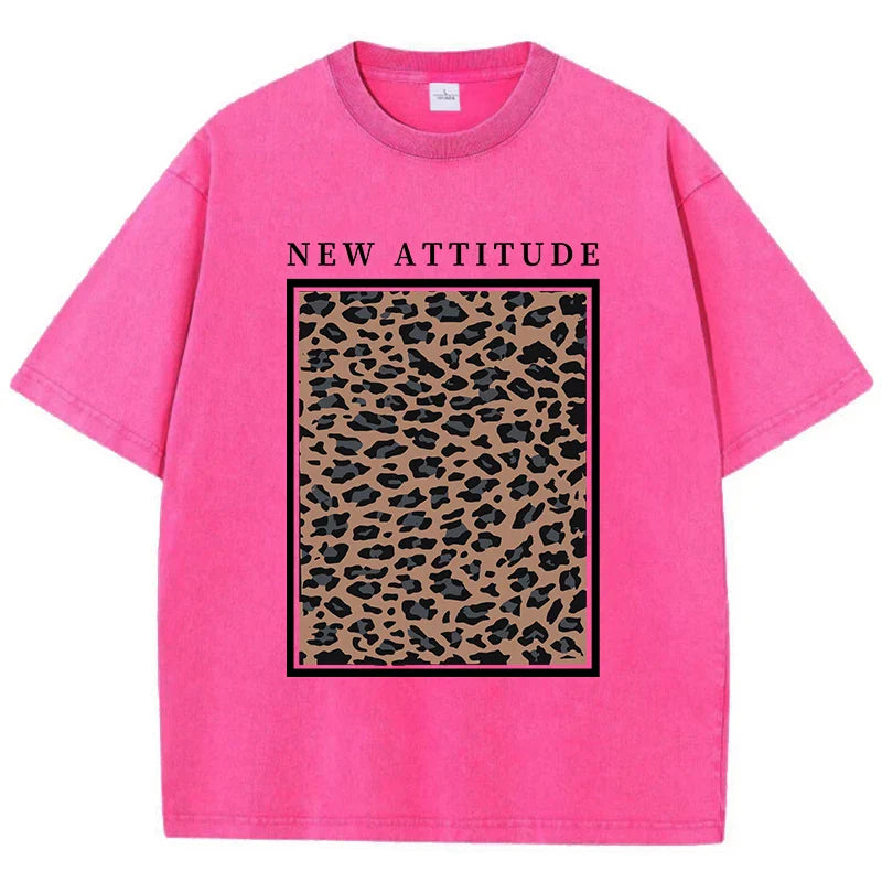 Yosemite National Papk Prints Washed T Shirts Women Cotton T-Shirts Distressed Oversized O-Neck Tops Summer Casual Woman Clothes