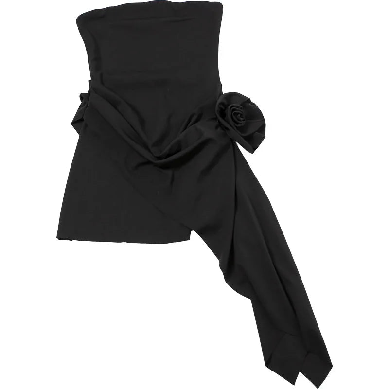 Talenza Woven Wrap Chest Backless Women's Dress High Waist Sleeveless Fashion Party Dress White Floral Slim Dress For Women 2024