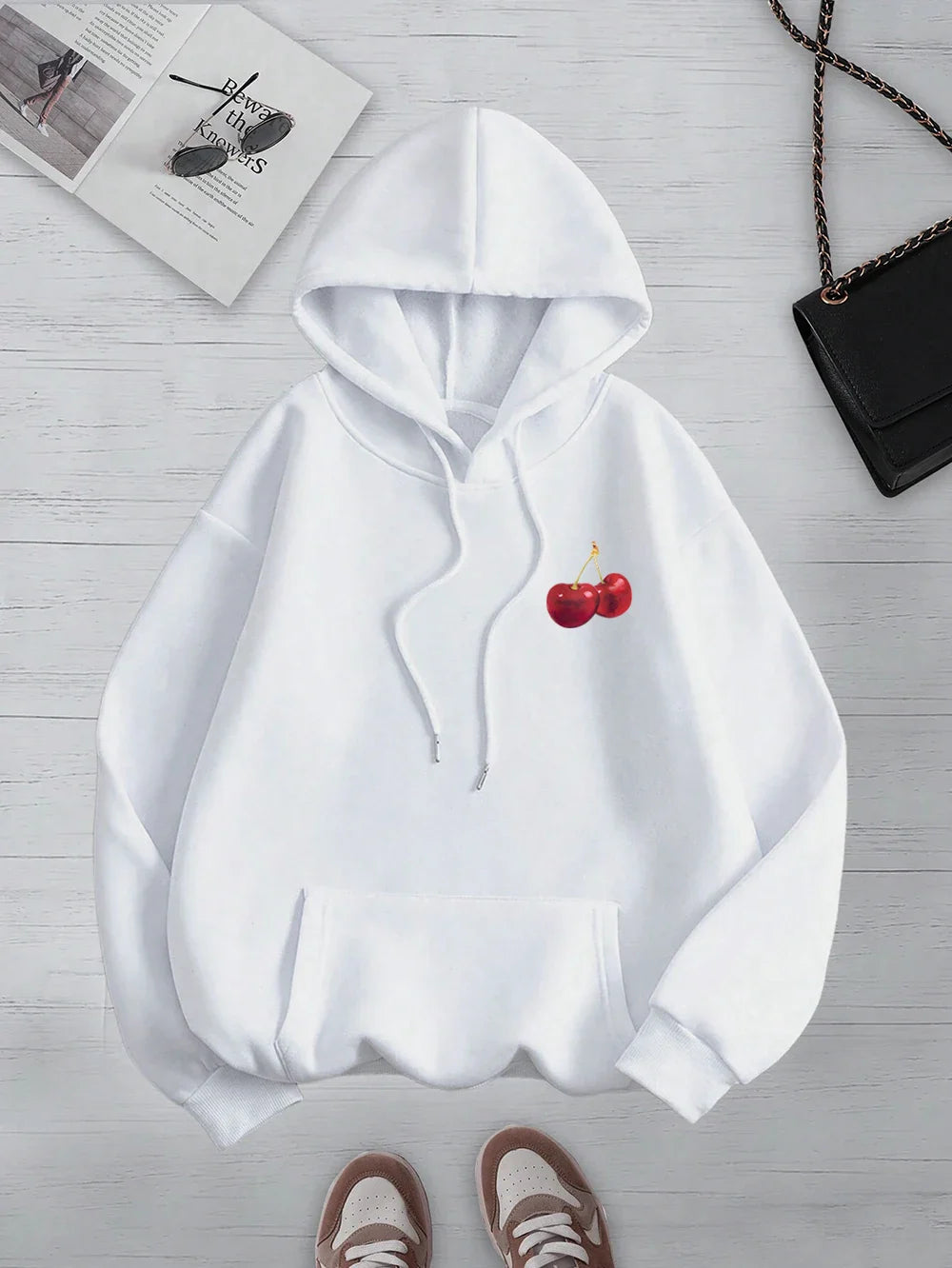 Cherries Cosh Valentine Funny Print Hoody Men Women Hip Hop Pullover Hoodie Loose Warm Sweatshirt Fashion Fleece Clothing Couple