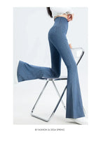 Denim Barbie Pants Women Clothing Wear Slightly High Waist Slim Hip Lift 2024 Spring and Autumn New Solid Sports Women Pants