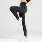Tie Dye Seamless Gym Leggings Women Push Up Women Mallas Sports Fitness Contour Yoga Running Pants Elastic  Leggins