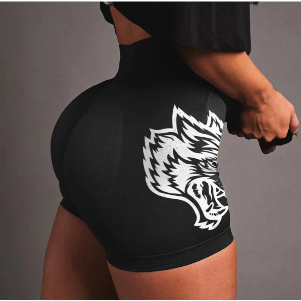 Women Shorts Yoga Wolf Seamless Gym Shorts Women Summer Workout Short Legging Sport Wear Fitness Outfits Gym Yoga Run Shorts