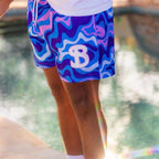 BKTSQD American Style Trendy Brand Sports Shorts Men's Casual Mesh Quick drying quarter knee basketball running beach shorts