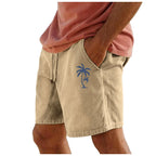Men Cotton Shorts Resort 3D Printed Shorts Elastic Waist Drawstring Style Holiday Beach Women's Lightweight Hiking Cargo Pants