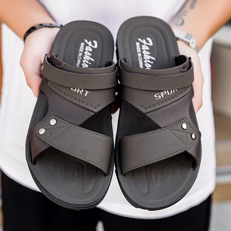 Fashion Sandals Men Summer Slip On Casual Slippers Outdoor Beach Shoes Male Classic Men's Sandals Slippers