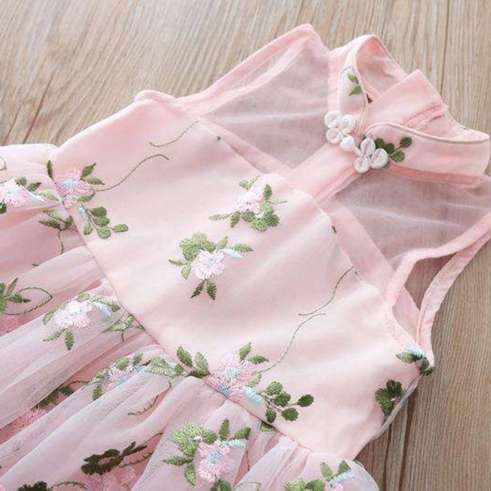 Baby Girls Summer Clothes Kids Dresses for Girls 2-7Y Embroidery Lace Flower Party Wedding Dress Children Girls Princess Dress