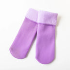 Girls socks Children's snow socks Autumn winter plush thickened warmth medium and large children's baby boys long cotton socks