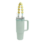 Water Bottle Handle Strap Handmade Flower 16-40oz Tumbler Silicone Safety Ring Cotton Rope Flower Durable Water Bottle Strap