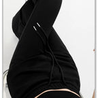 Women's Wide Leg Pants Lady's Draswtring Sweet Y2K Pink Flare Pant Boot Cut Female Long Trousers Casual Chic Matching Sweatpants