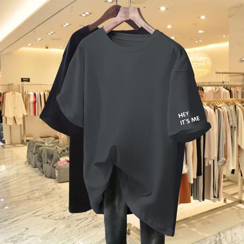 Women Clothing Basic T-shirt Summer 100 Cotton Casual Solid Korean Fashion Tops Simple All-match Loose Tees