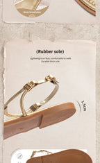 CHCH Women's Flat Sandals Summer Minimalist Toe Beach Shoes Vacation Outdoor