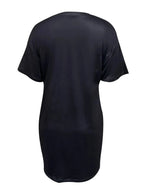 Women's Summer Casual Queen Print Loose Size Round Neck Short Sleeve T-shirt Dress