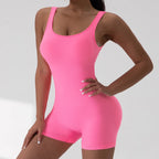 Women's Sexy Backless Tank Rompers Top Bodycon One Piece Halter Sleeveless Bodysuit Short Jumpsuits